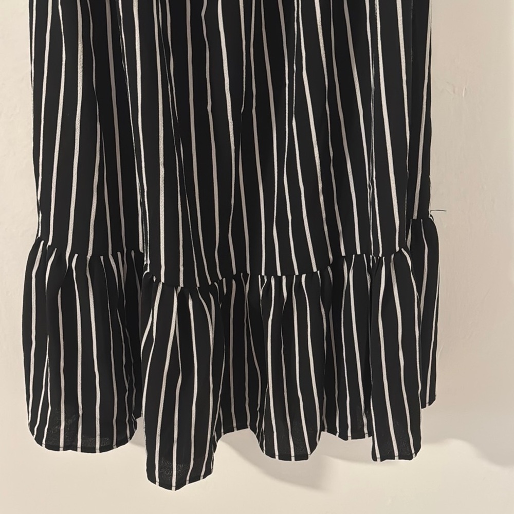 Chic Striped Ruffle Dress - Picture 4 of 5